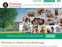 Tablet Screenshot of choicespsychotherapy.net